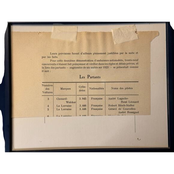 3 Framed Prewar Auto Racing Mag Prints in the style of Peter Helck Bently Alfa - Picture 6 of 9